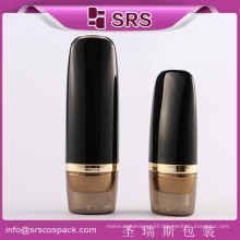 Sunscreen Bottle And Plastic Bottle Shape Design And Upside Down 30ml 50ml Black Oval Shape Acrylic Airless Pump BB Cream Tube